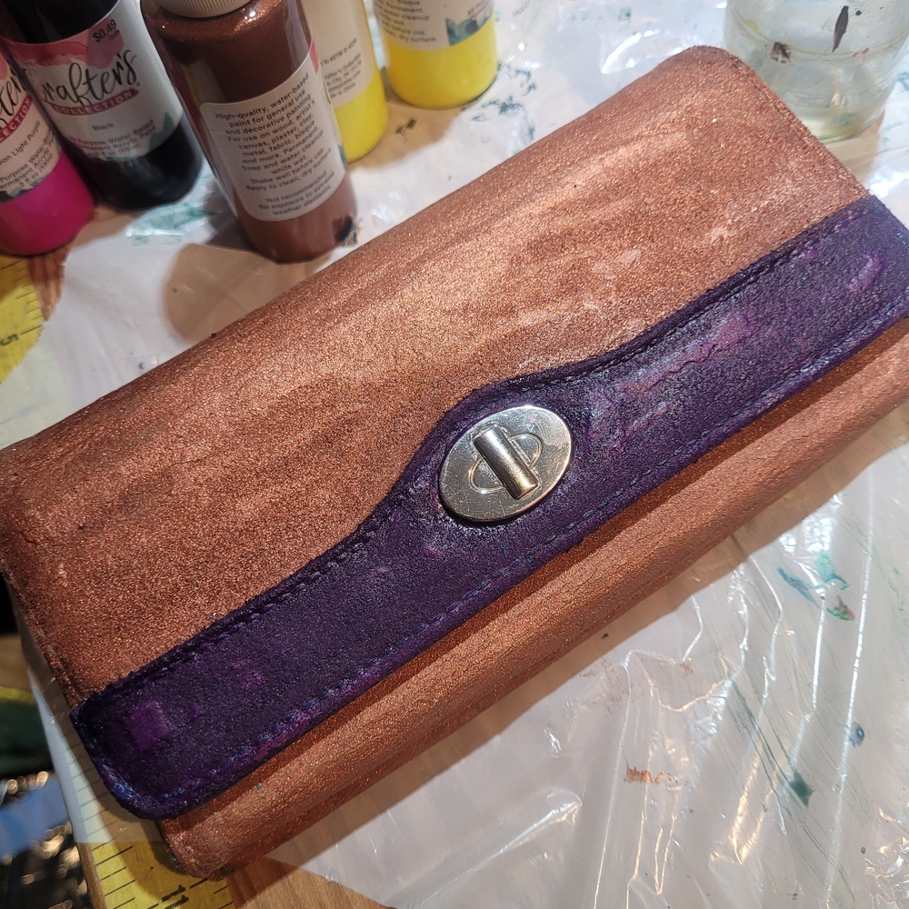 Elegant Purple and Brown Women's Wallet